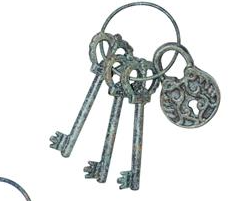 Cast Iron Lock & Keys on Ring