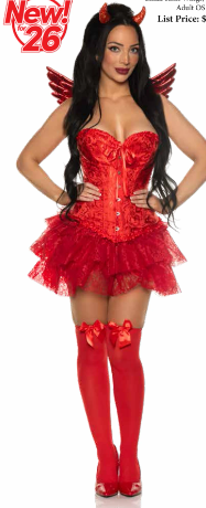 Sexy Devil Corset Costume - Adult