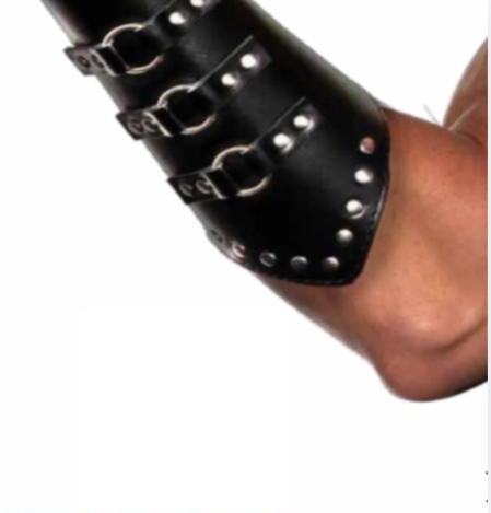 Black Arm Cuffs with Rings