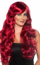 Long Curly Wig w/ Long Bangs - 2 Colors Available