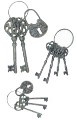 Cast Iron Lock & Keys on Ring