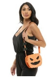 Orange Sequin Pumpkin Crossbody Bag