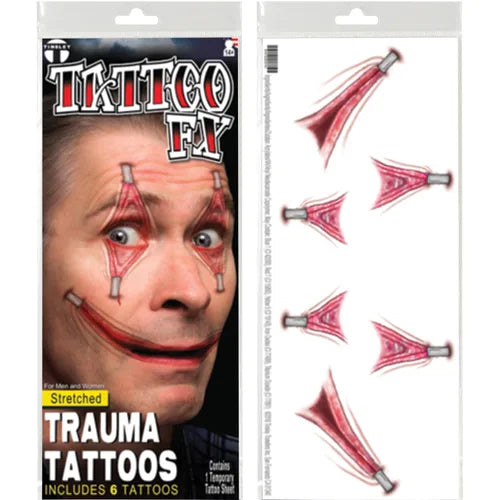 Stretched Trauma Temporary Tattoo