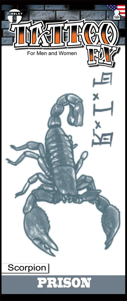 Tinsley Transfers Prison Tattoo - Scorpion