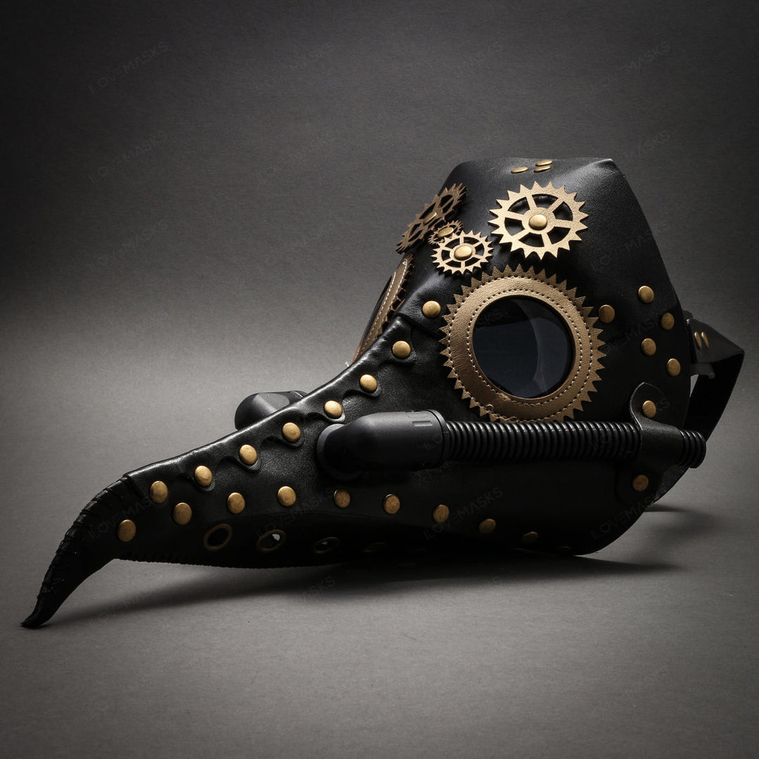 Faux Leather Plague Doctor Steampunk Mask