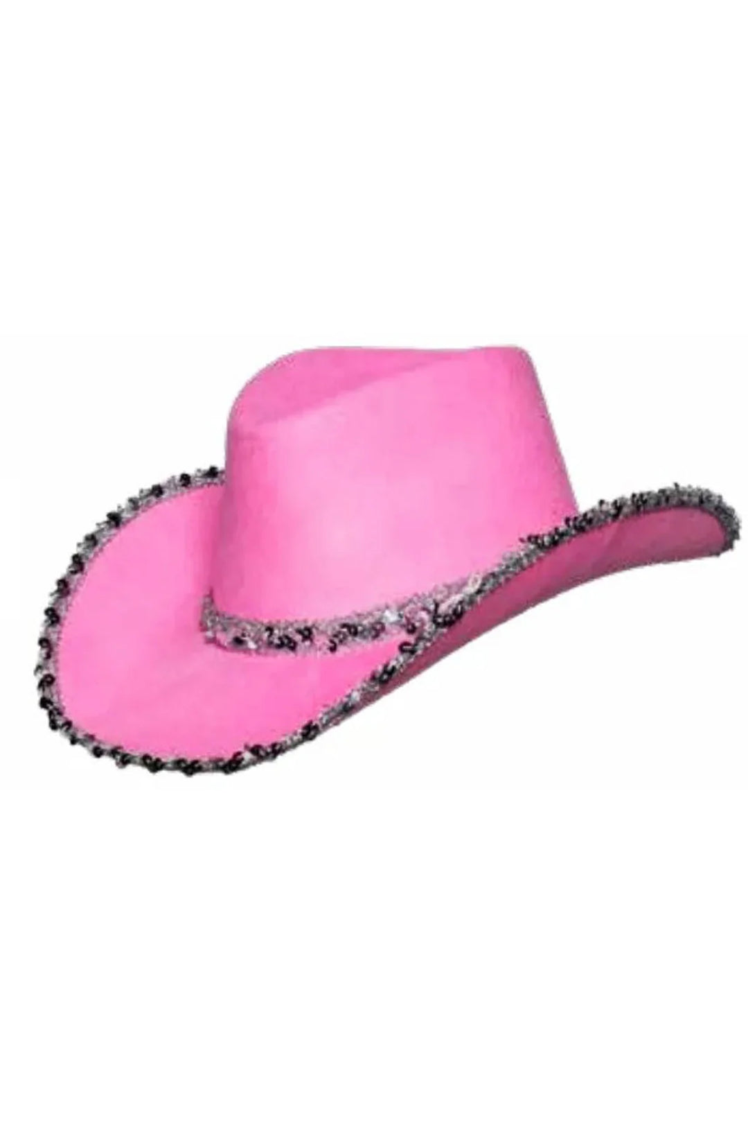 Cowboy Hat w/Silver Glitter Brim