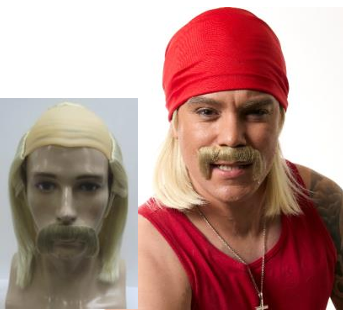 Wrestler Wig w/Bandana- Blonde