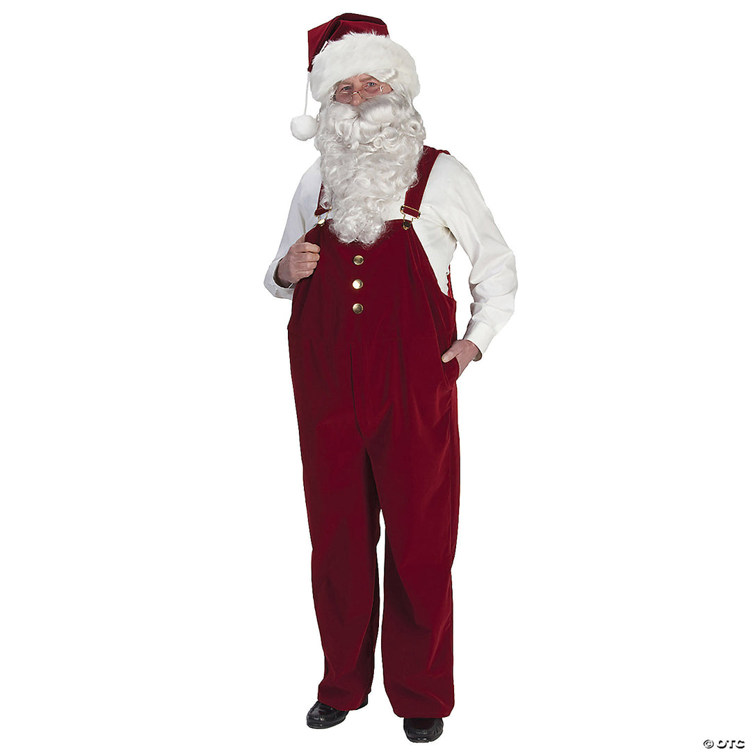 Santa Clause Deep Velvet Overalls Only