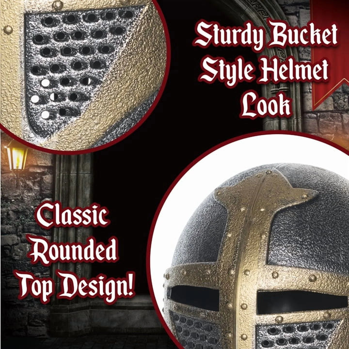 Medieval Crusader Bucket Helmet Adult