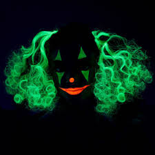 Bright Green Glow in the Dark Curly Clip in Hair
