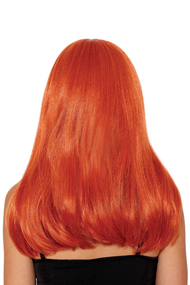 Auburn Long Wig with Bangs