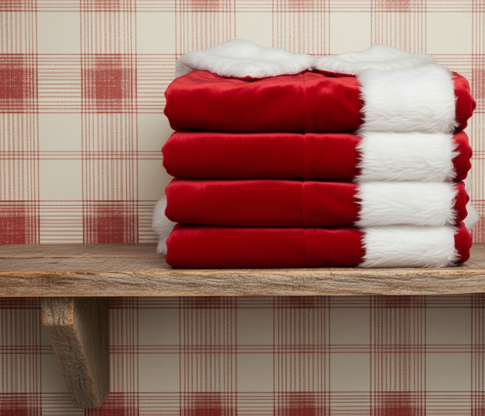 folded santa suits 