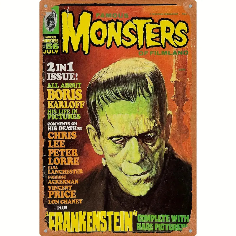 Boris Karloff - Frankenstein - Metal (Tin) Sign