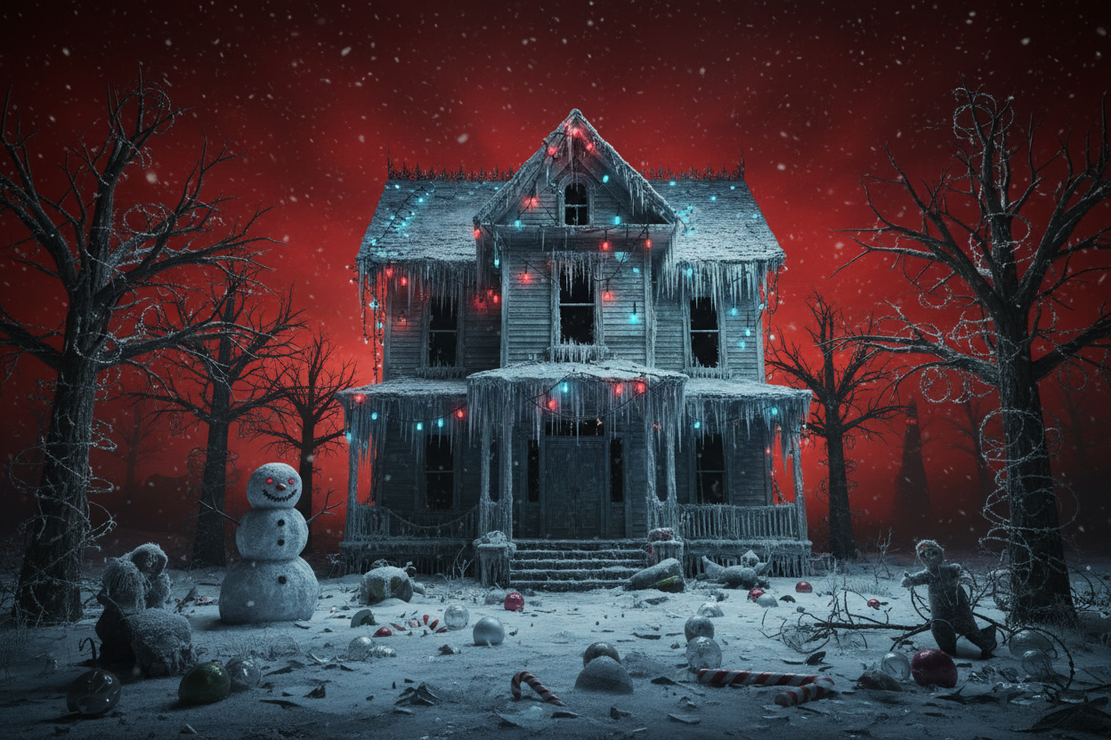 horror christmas background