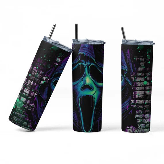 20 oz. Metal Tumbler - Ghost Face