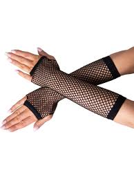 80's Fishnet Gloves - Black