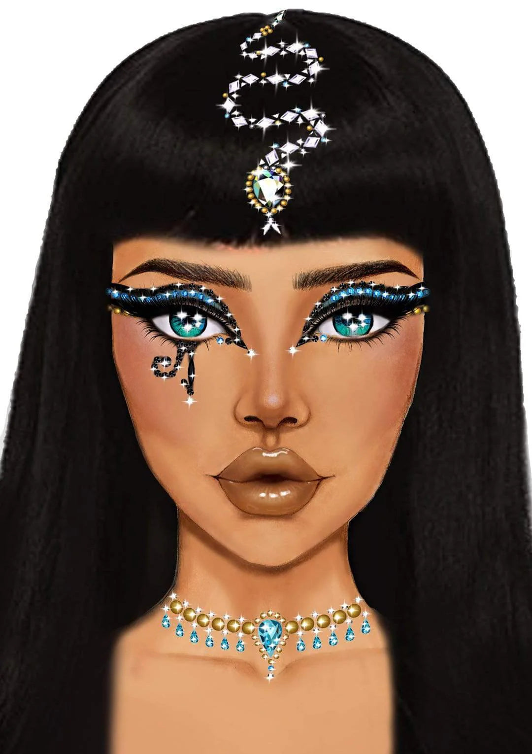 Self Adhesive Face Jewels - Cleopatra