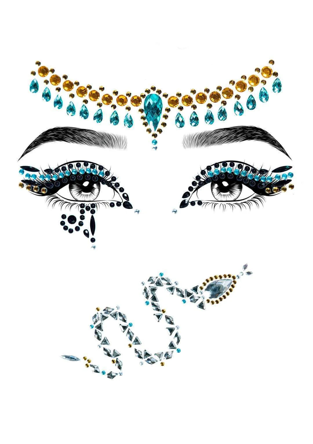 Self Adhesive Face Jewels - Cleopatra