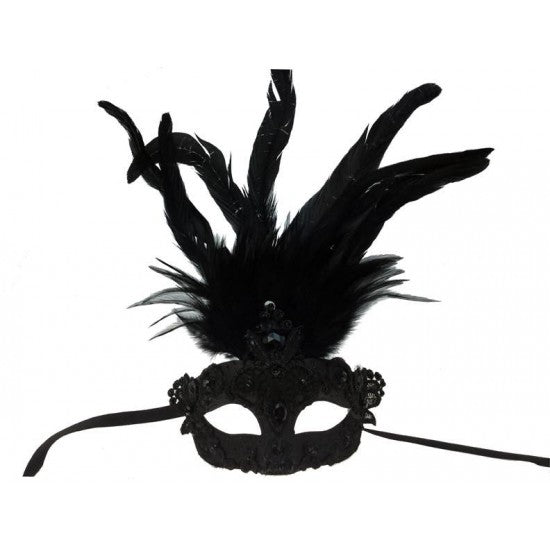 Black Gem Lace Mask