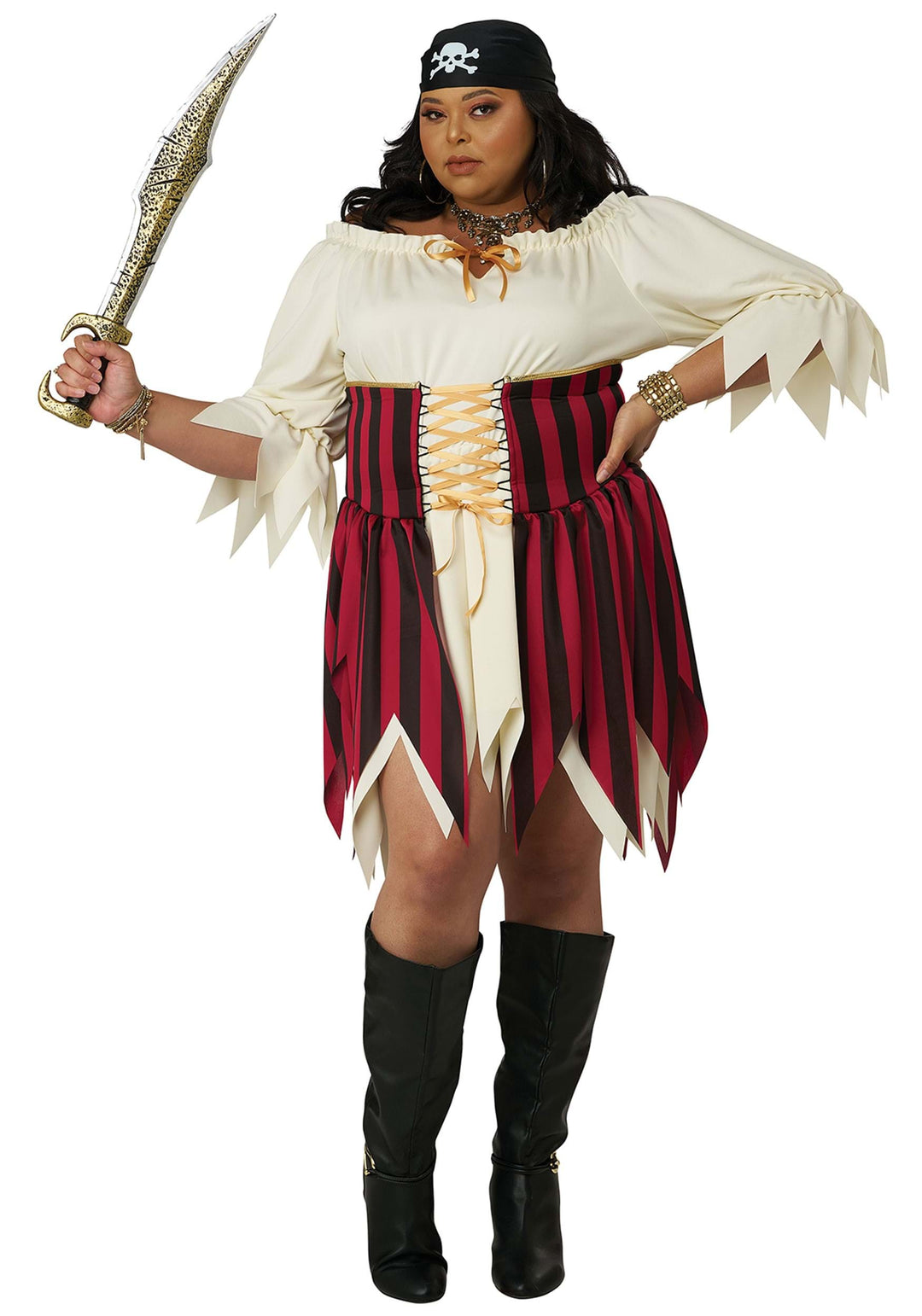 Women's Sultry Sea Pirate Costume - Adult Plus