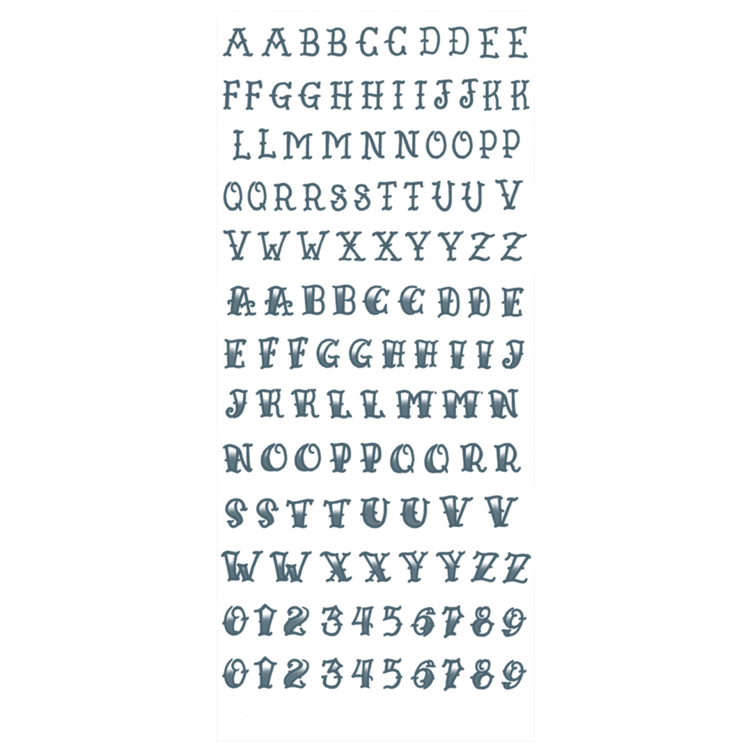 Tinsley Transfers - Old School Alphabet Knuckle Tattoos