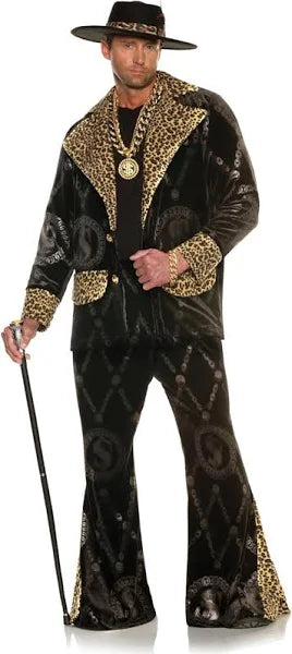 Pimp Daddy Costume Black - Adult