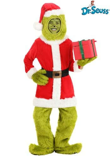 Dr. Seuss' The Grinch -  Santa Open Face Children's Costume Large