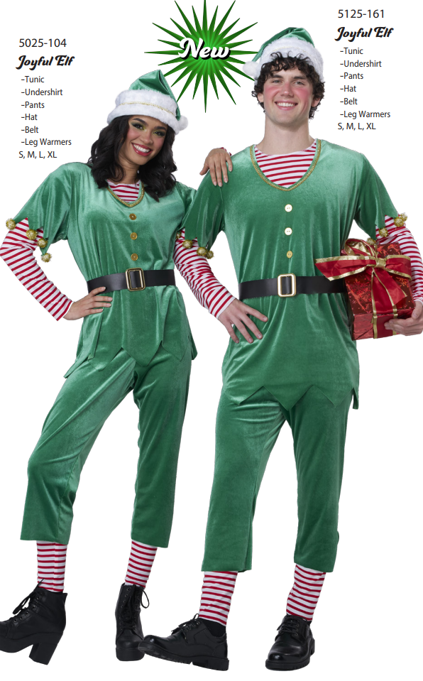 Joyful Elf Christmas Costume - Adult