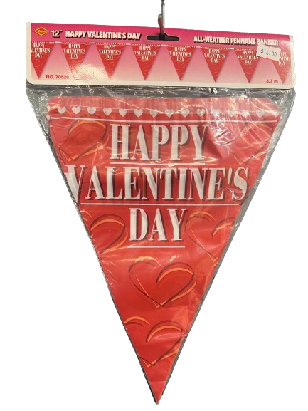 Vintage Valentine's Day Pennant Banner