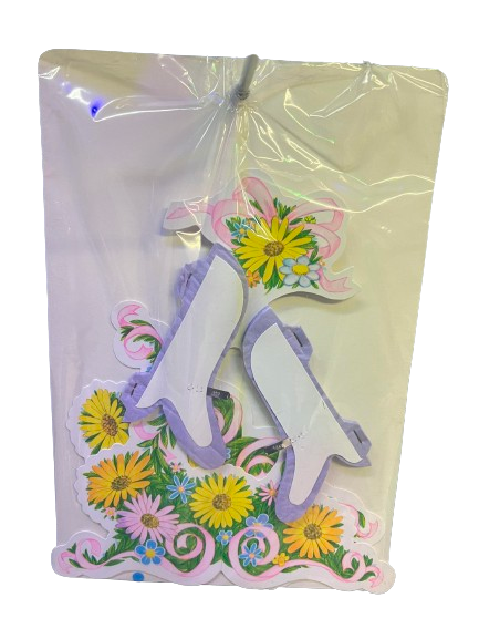 Vintage Twin Bells Art-Tissue Centerpiece - Lavender