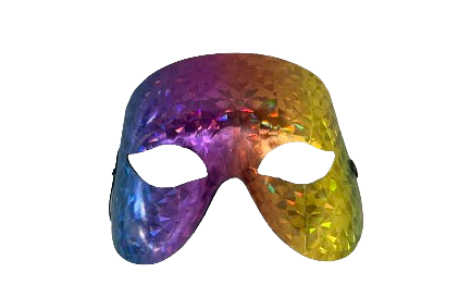 Rainbow Venetian Half Mask