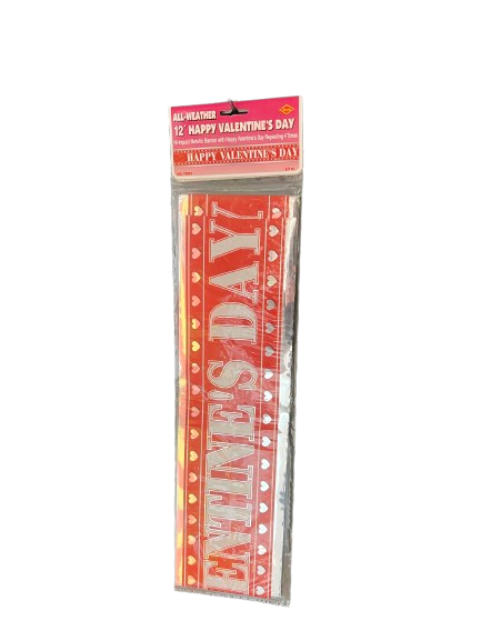 Vintage 12' Happy Valentine's Day Banner