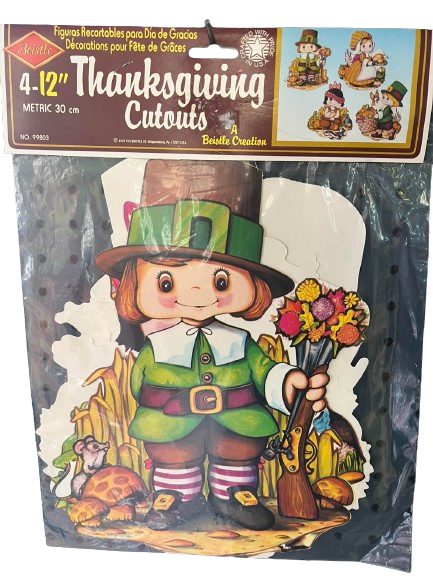 Vintage 4-12" Thanksgiving Cutouts