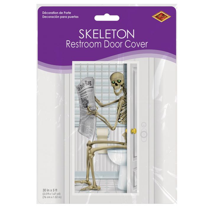 Skeleton Restroom Door Cover
