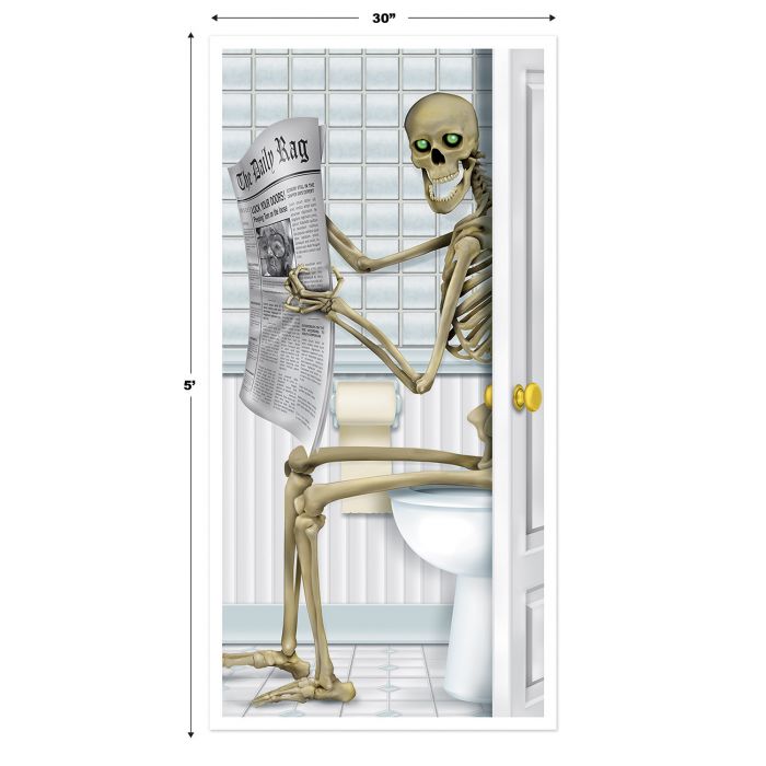Skeleton Restroom Door Cover