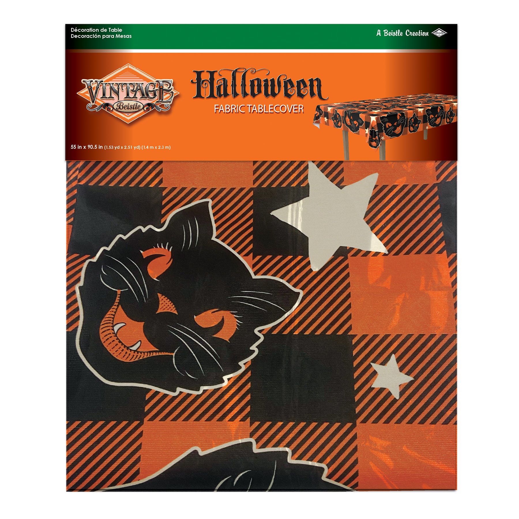 Vintage Halloween Fabric Tablecover