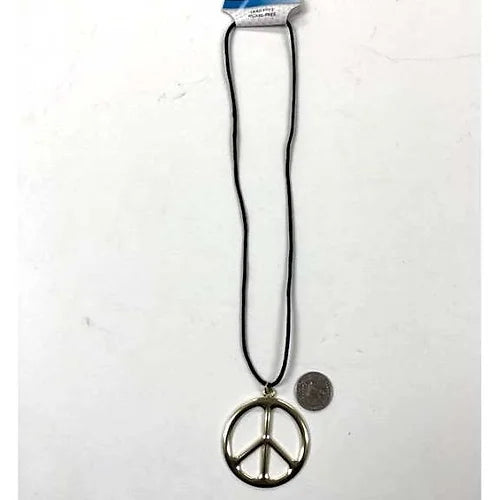 Silver Peace Sign Necklace