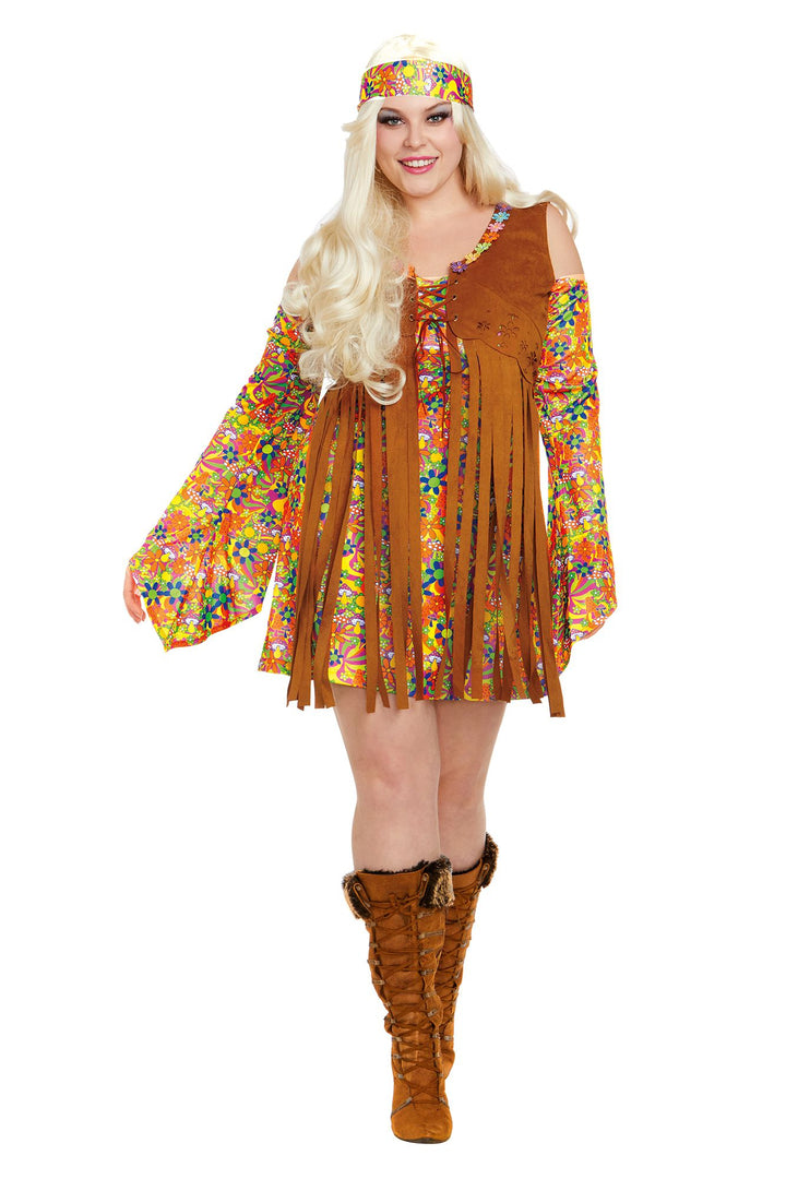 Hippie Adult Costume - Plus Size