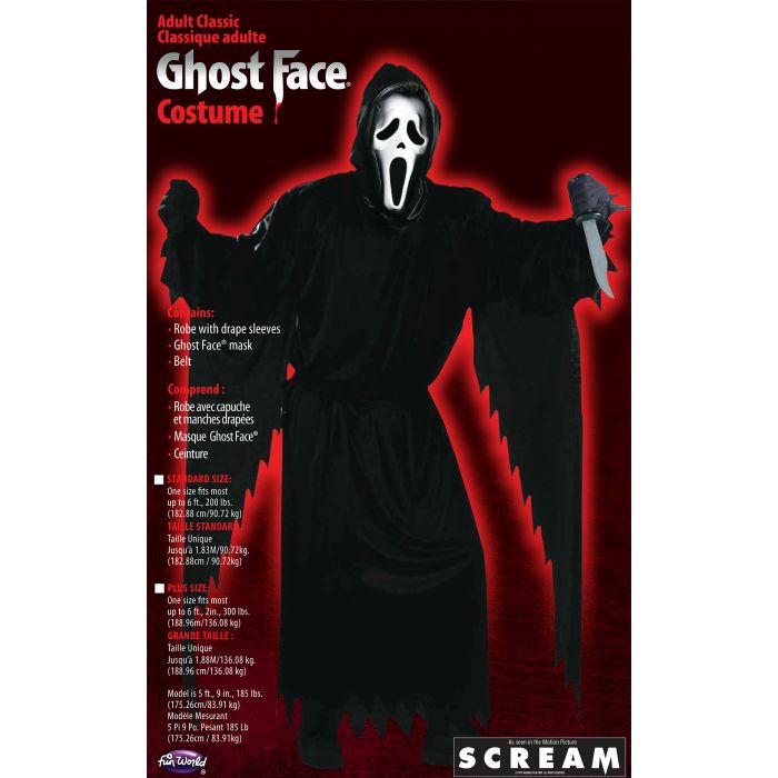 Ghost Face Plus Size Costume