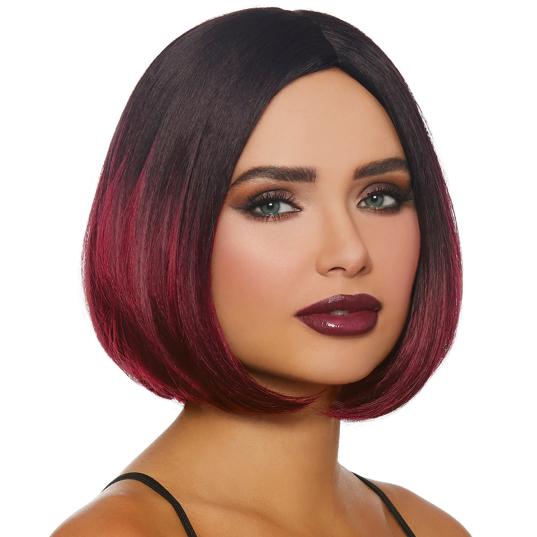 Mid-Length Bk/Brg Ombre Bob Wig