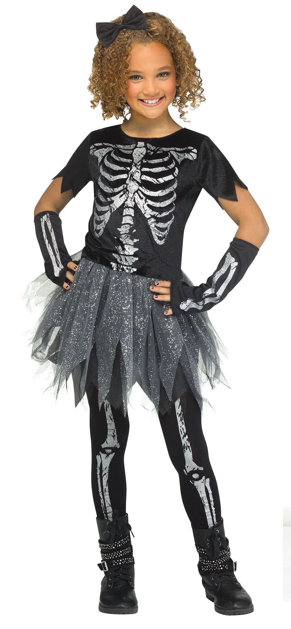 Silver Skele-Girl Child Costume