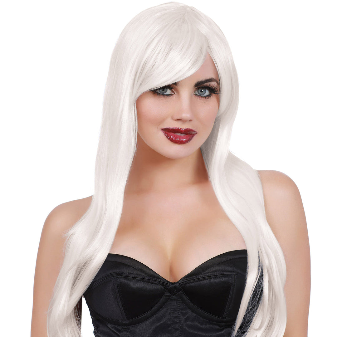 White Long Layered Wig