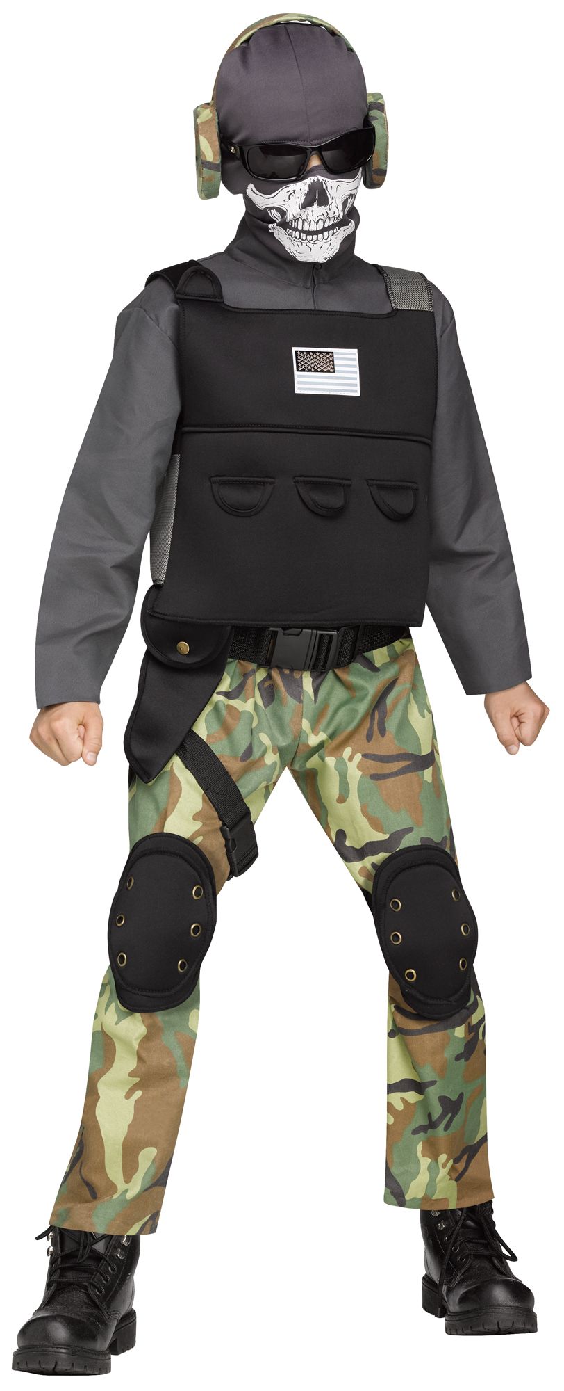 Child's Skull Soldier Costume