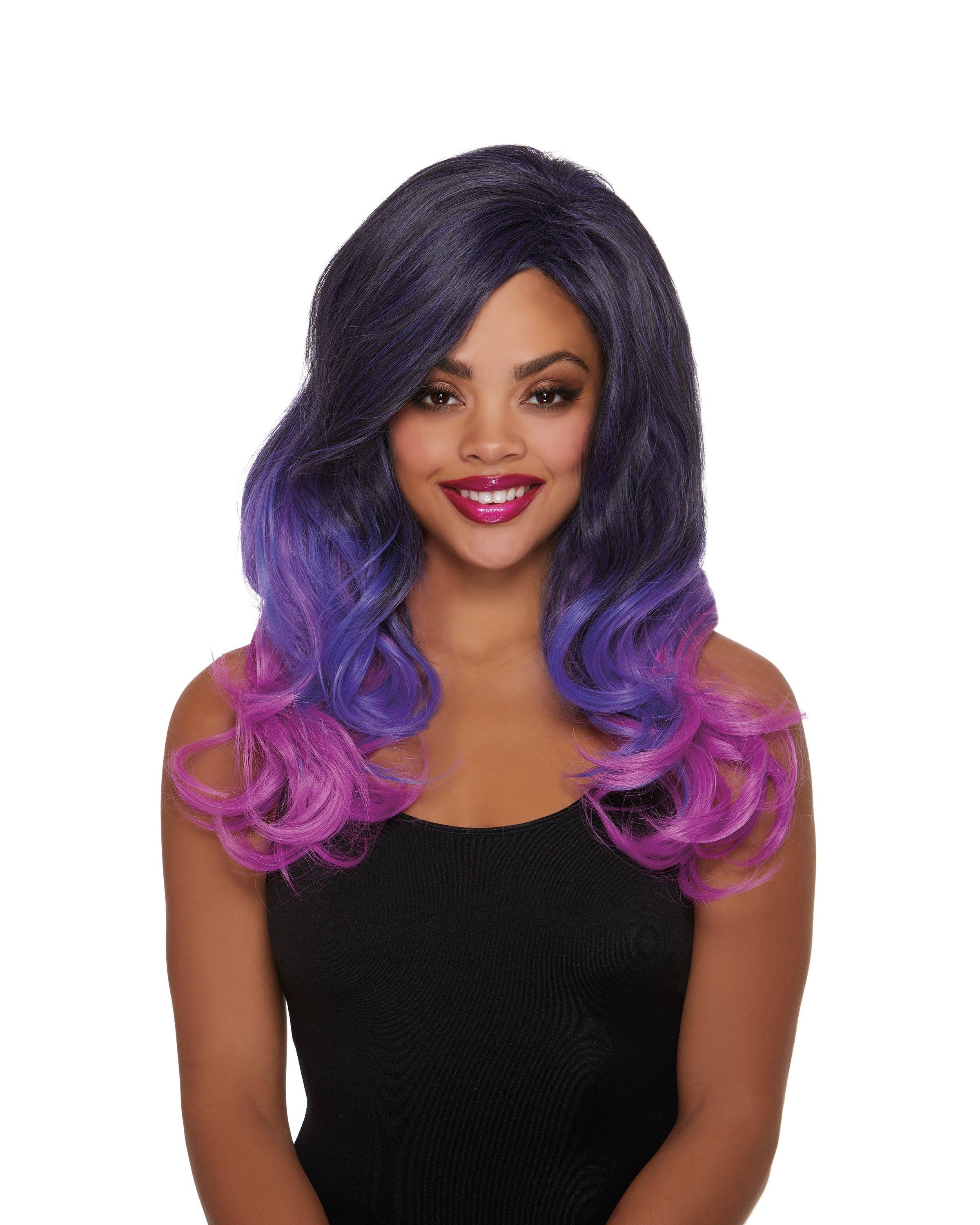 Puple Faux Ombre Layered Wig