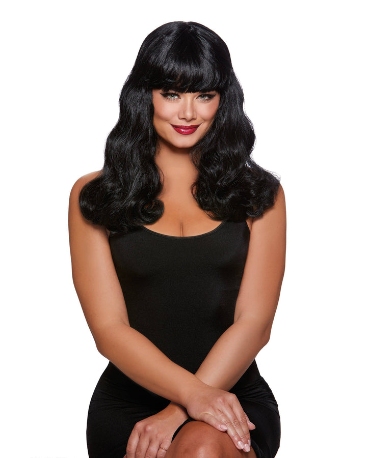 Black Pin Up Wig w/ Bangs