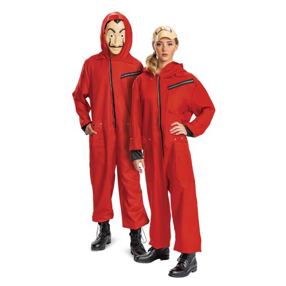 Money Heist Adult Jumpsuit W/ Mask