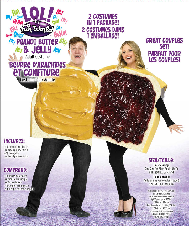 Peanut Butter and Jelly Couple Costume