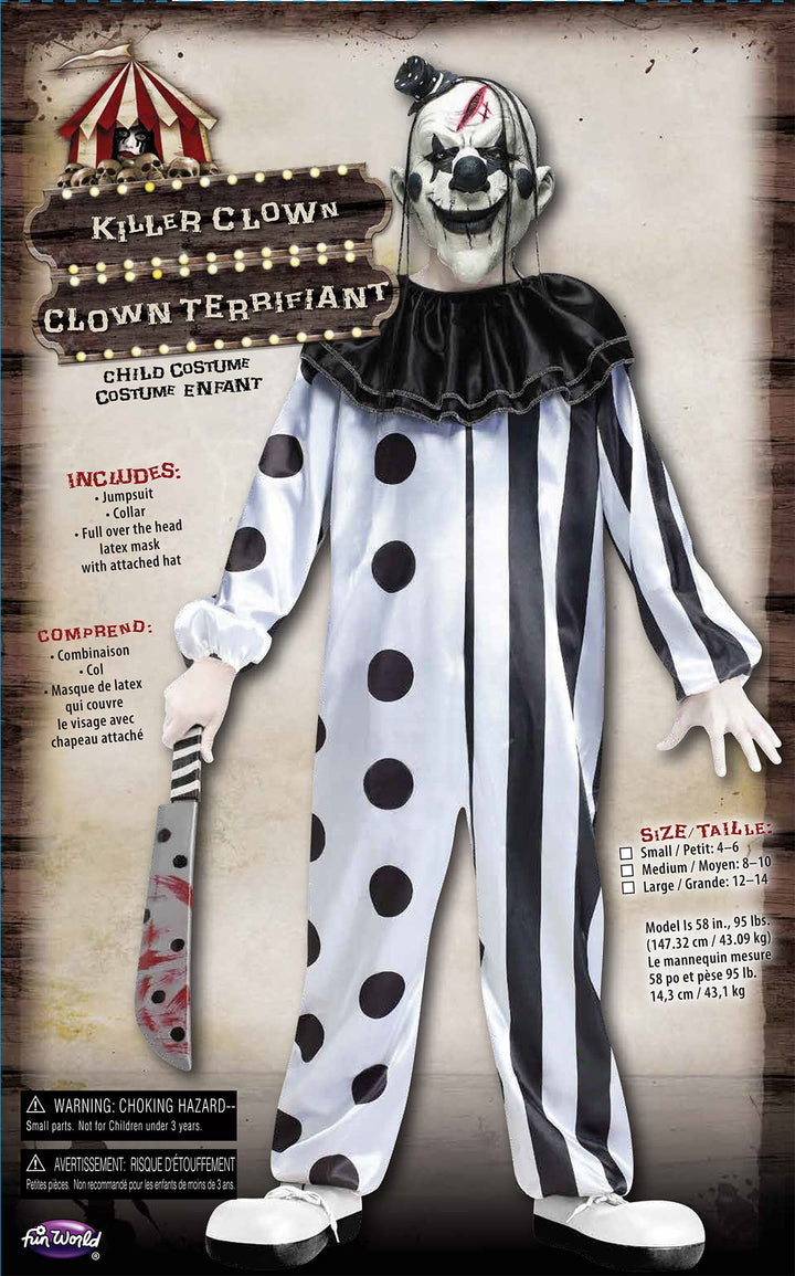 Boy's Killer Clown Costume