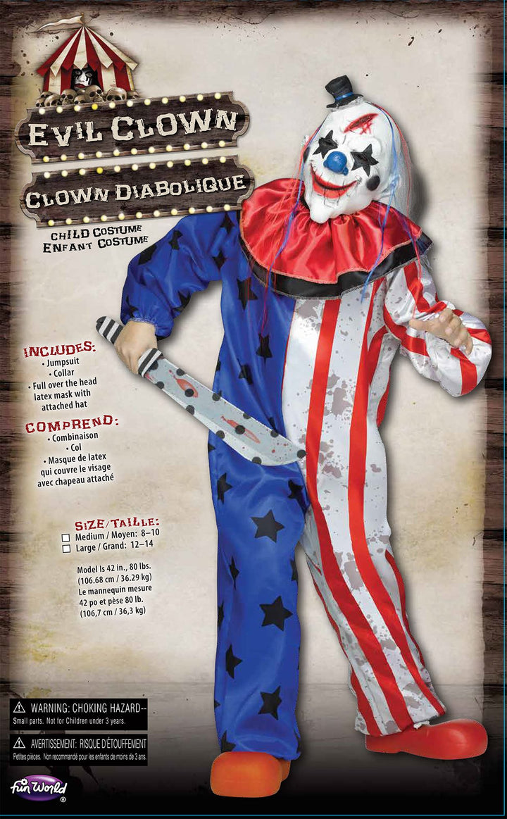 Child Evil Clown Costume