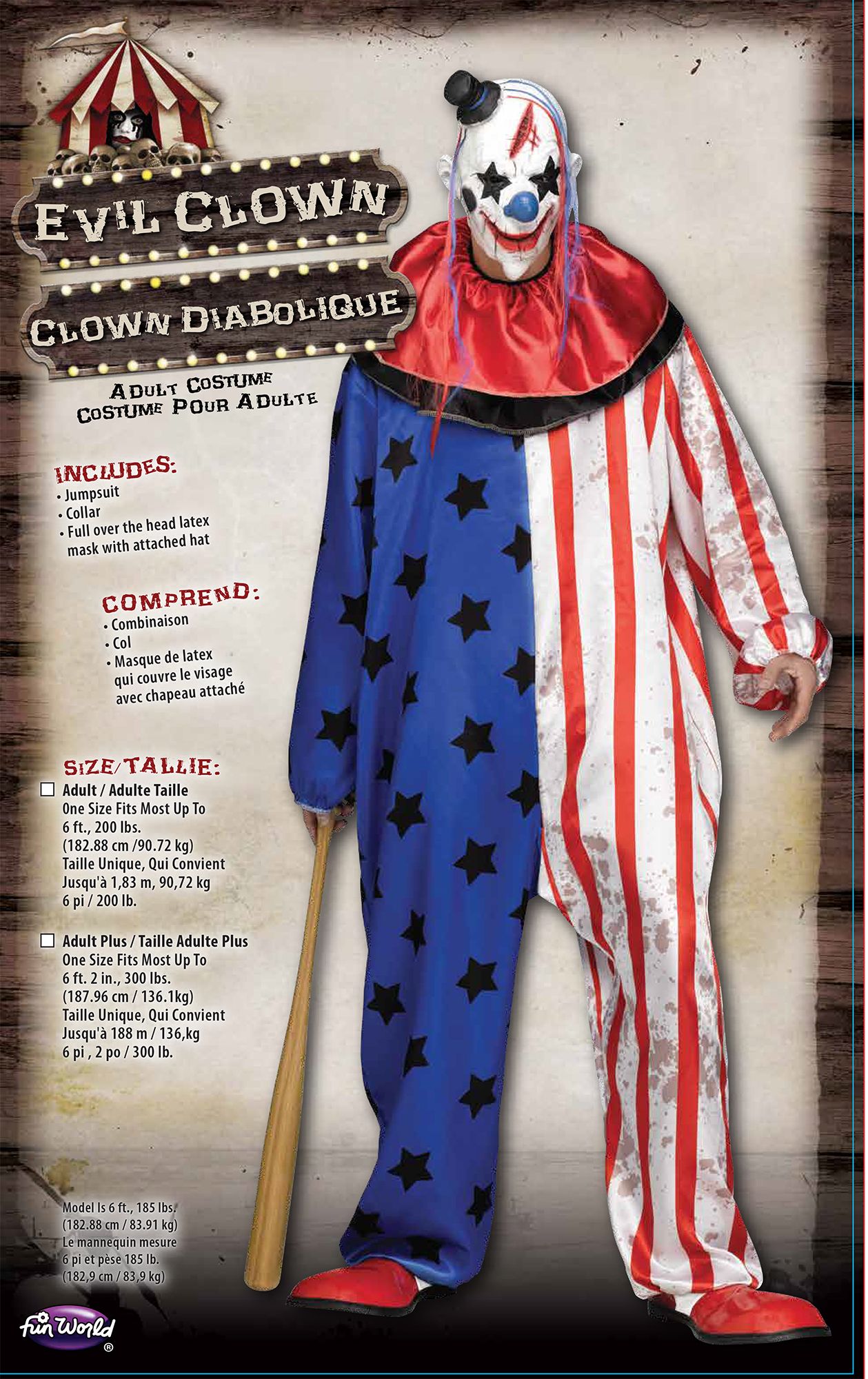 Adult Evil Clown Costume